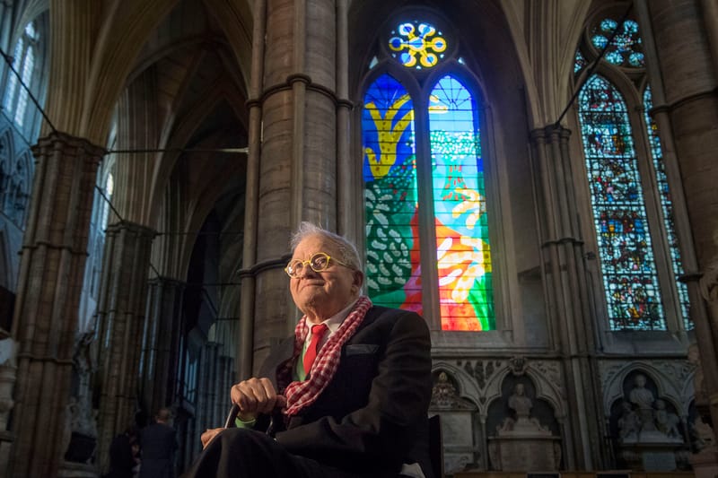 David Hockney Debuts iPad-Designed Stained-Glass Window at Westminster Abbey
