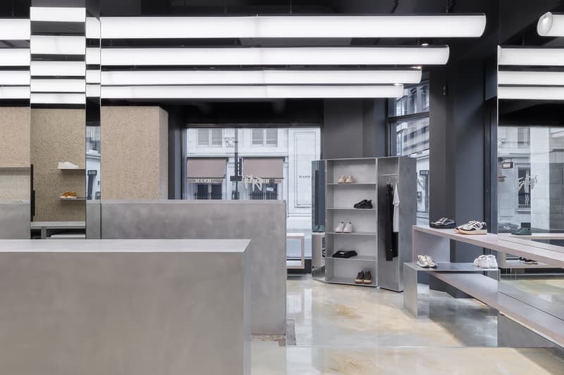 Eytys London Soho Flagship Store Look Inside First Look Swedish Architecture Design Issey Miyake Brutalism Postmodernism Influence Max Schiller Jonathan Hirschfeld