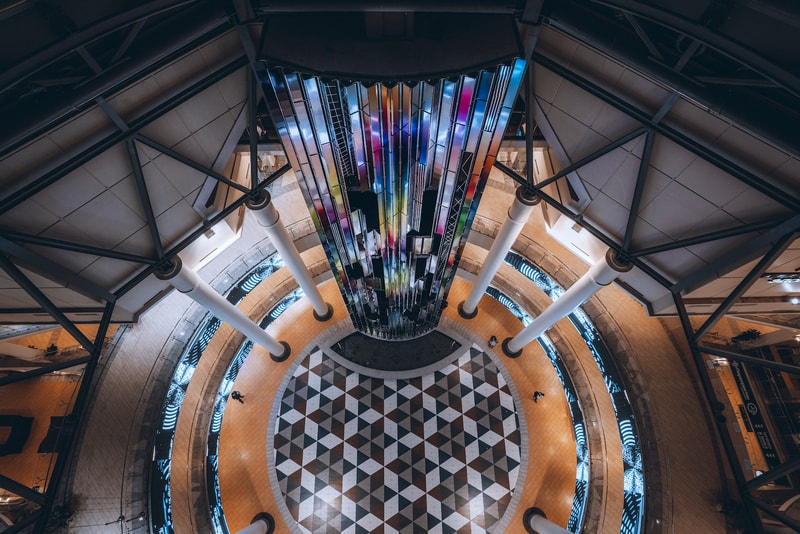 felipe pantone datafall sculpture moscow installation artwork