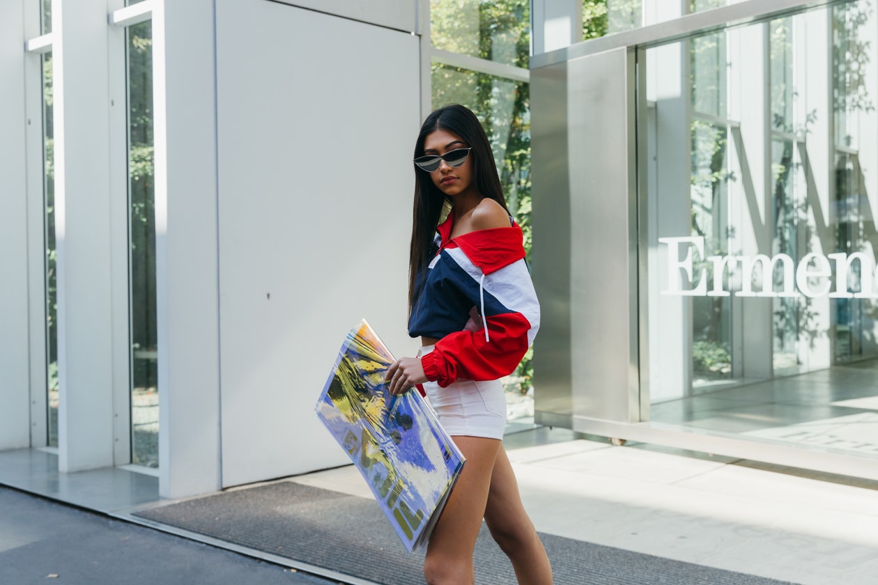 FILA Spring Summer 2019 Milan Fashion Week sportswear jackets swaeters hoodies bags hats accessories runway