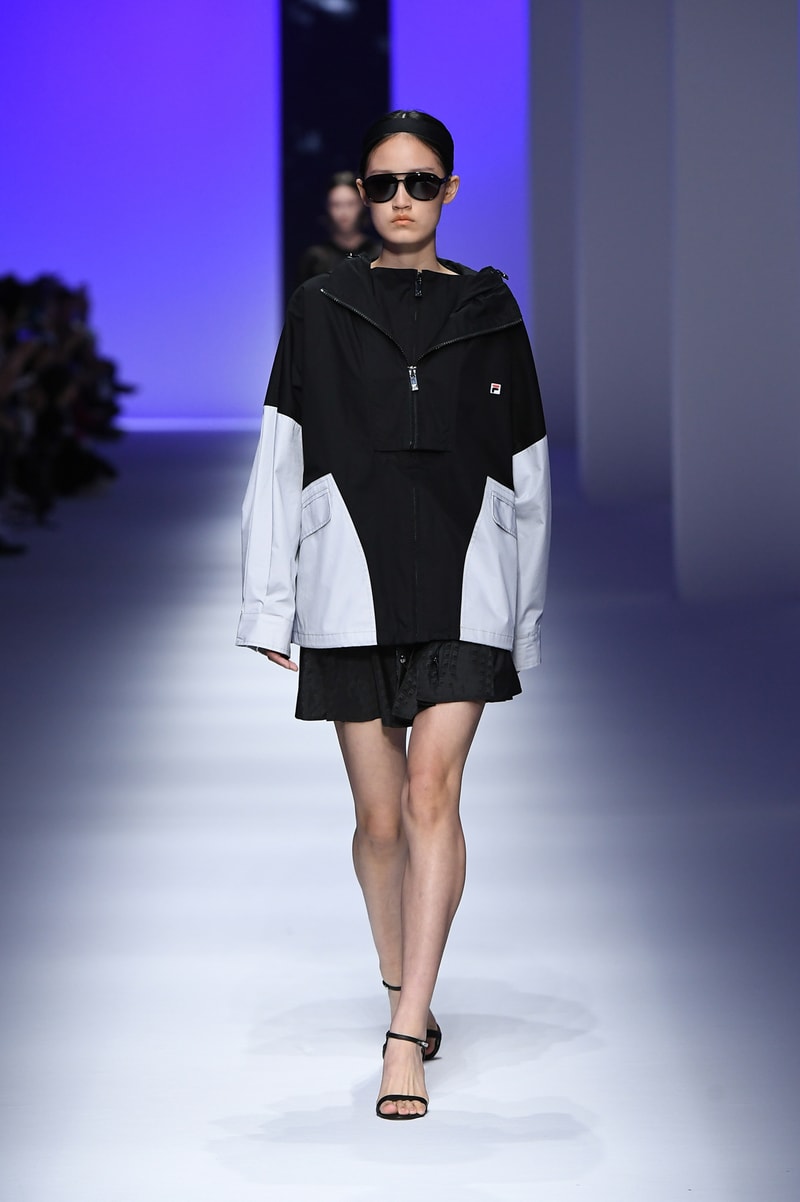 FILA Spring Summer 2019 Milan Fashion Week sportswear jackets swaeters hoodies bags hats accessories runway