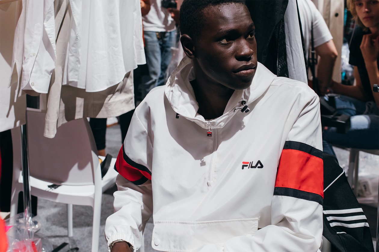 FILA Spring Summer 2019 Milan Fashion Week sportswear jackets swaeters hoodies bags hats accessories runway