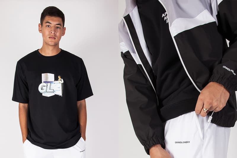 GRIND LONDON Fall/Winter 2018 Collection Cop Purchase Buy Fashion Clothing Catalogue Jacket Tee Trackpants T-shirt skate Palace