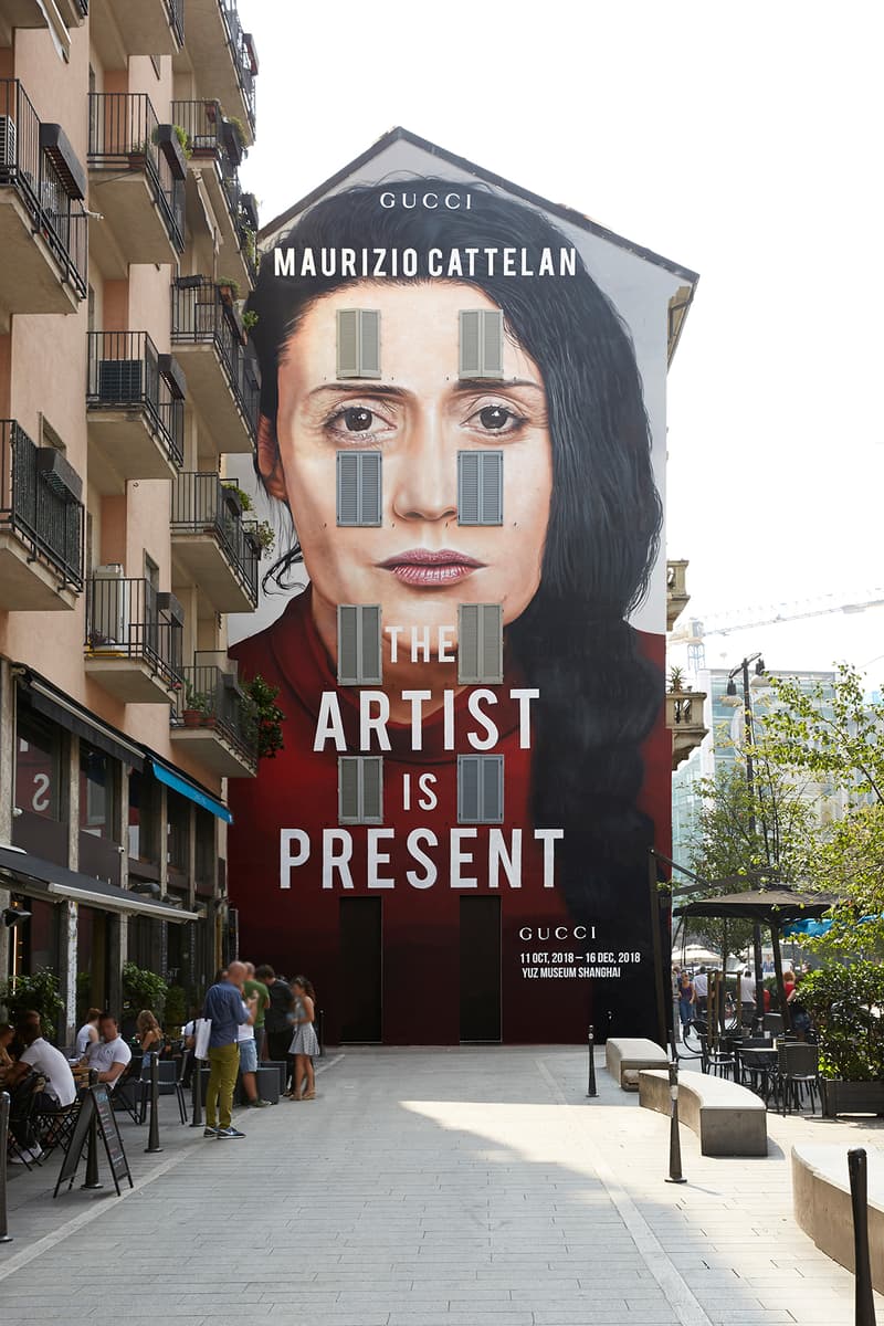 Gucci artwalls marina abramovic paintings installation exhibition the artist is present hong kong london new york shanghai milan samuel keyte colossal media Maurizio Cattelan