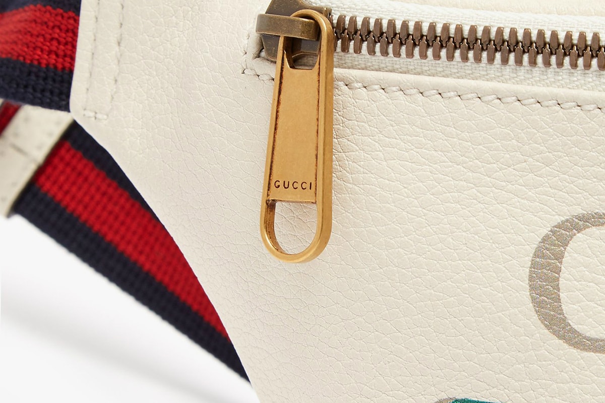 Gucci Monogramm Canvas Belt Blue White Leather