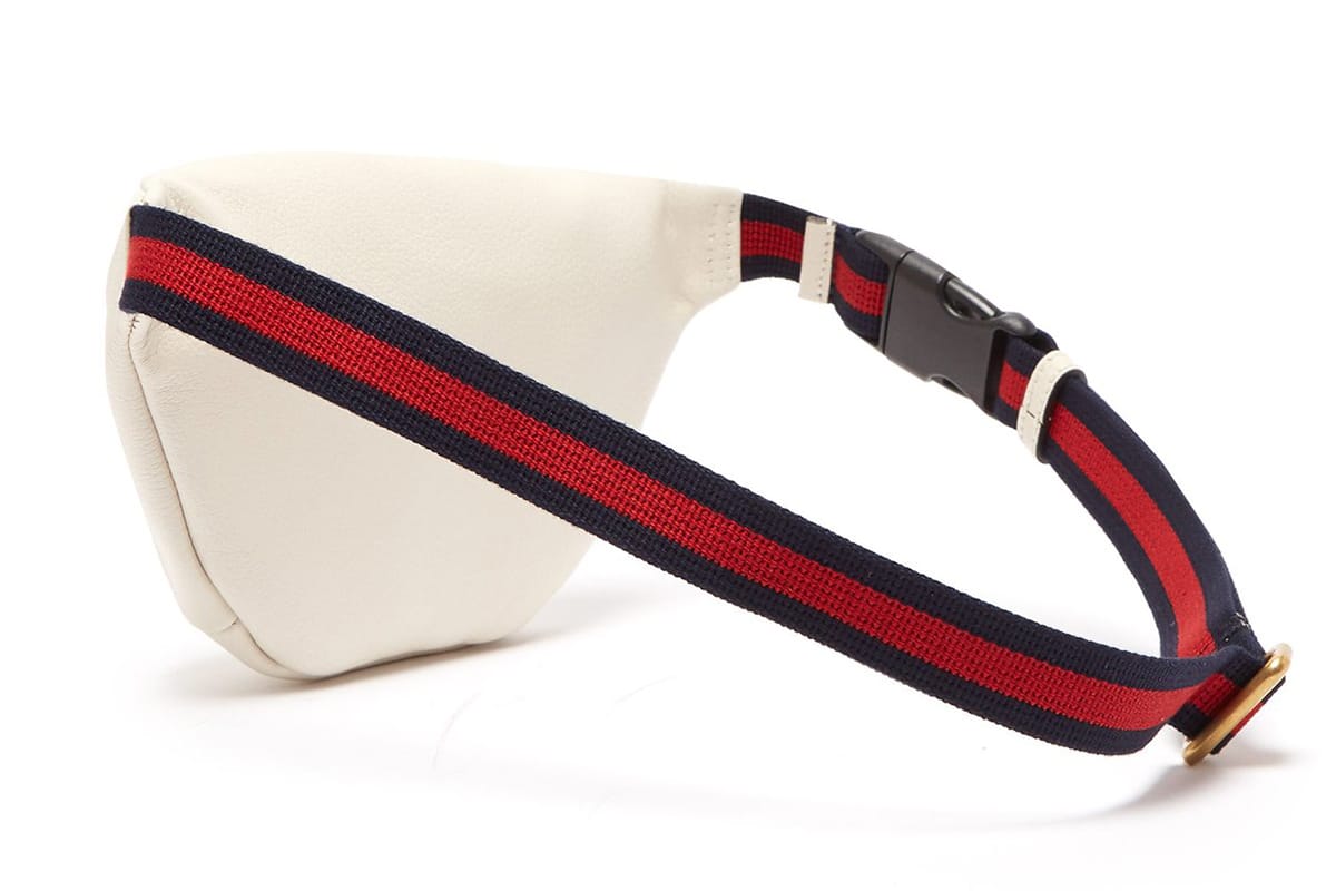 navy and red gucci belt