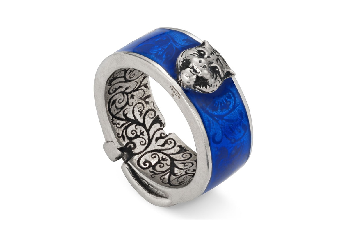 Gucci Cat Sterling Silver Ring release info accessories blue feline