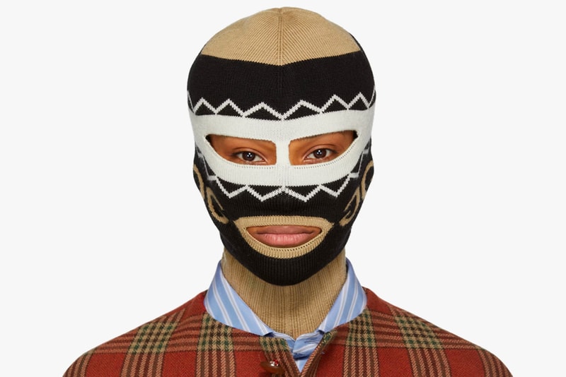 Gucci Knitted Logo Balaclava Face Mask wool black beige accessory luxury price release purchase buy online fall winter 2018 fw18