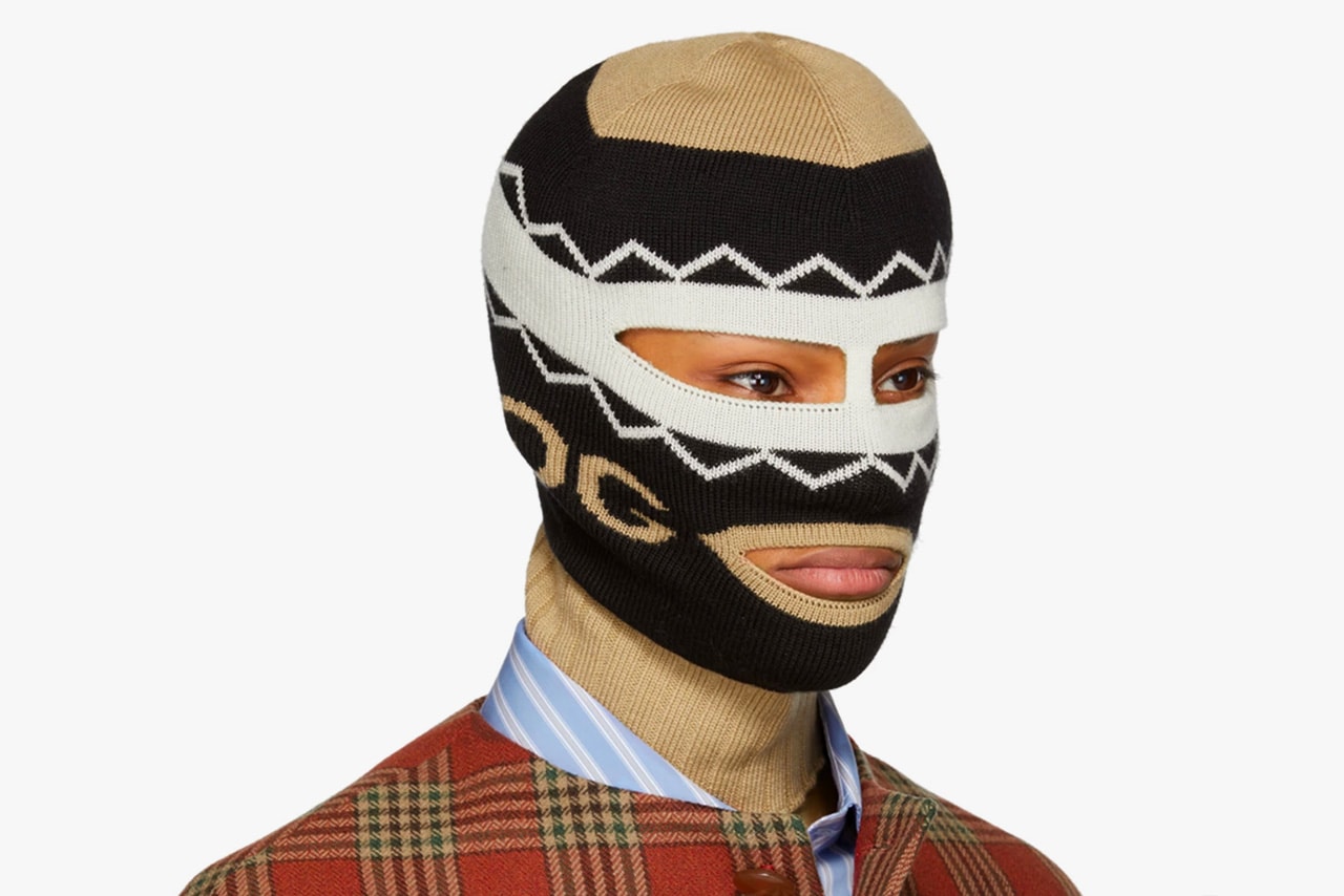 Gucci Knitted Logo Balaclava Face Mask wool black beige accessory luxury price release purchase buy online fall winter 2018 fw18