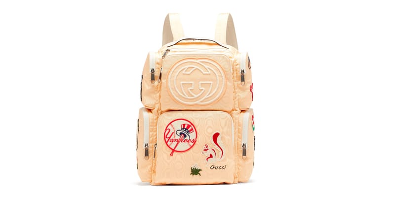 gucci patch backpack