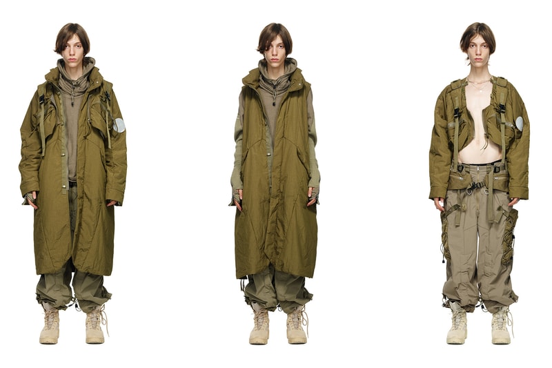 HAMCUS primativism fall winter 2018 collection lookbook china wash dye military techwear experimental handmade