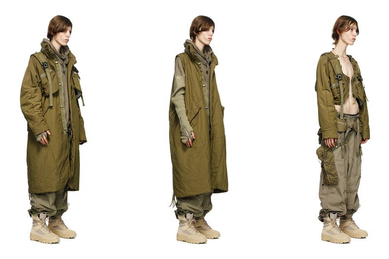 HAMCUS primativism fall winter 2018 collection lookbook china wash dye military techwear experimental handmade