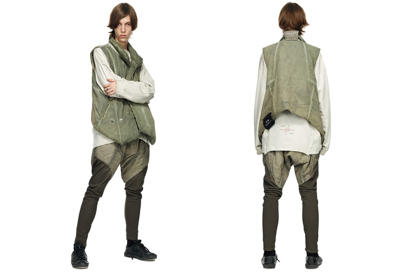 HAMCUS primativism fall winter 2018 collection lookbook china wash dye military techwear experimental handmade