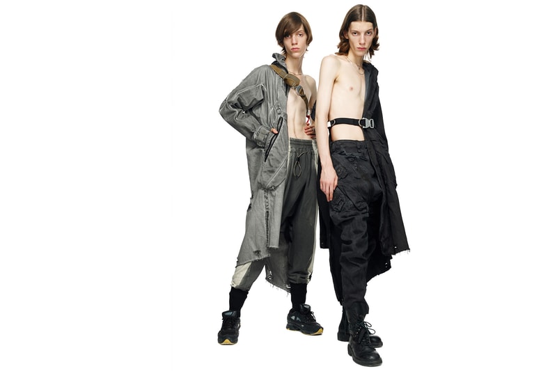 HAMCUS primativism fall winter 2018 collection lookbook china wash dye military techwear experimental handmade