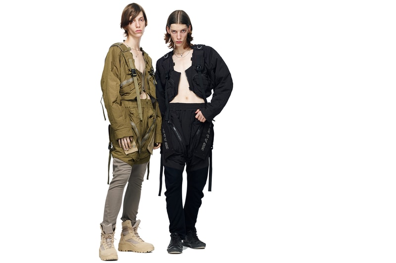 HAMCUS primativism fall winter 2018 collection lookbook china wash dye military techwear experimental handmade