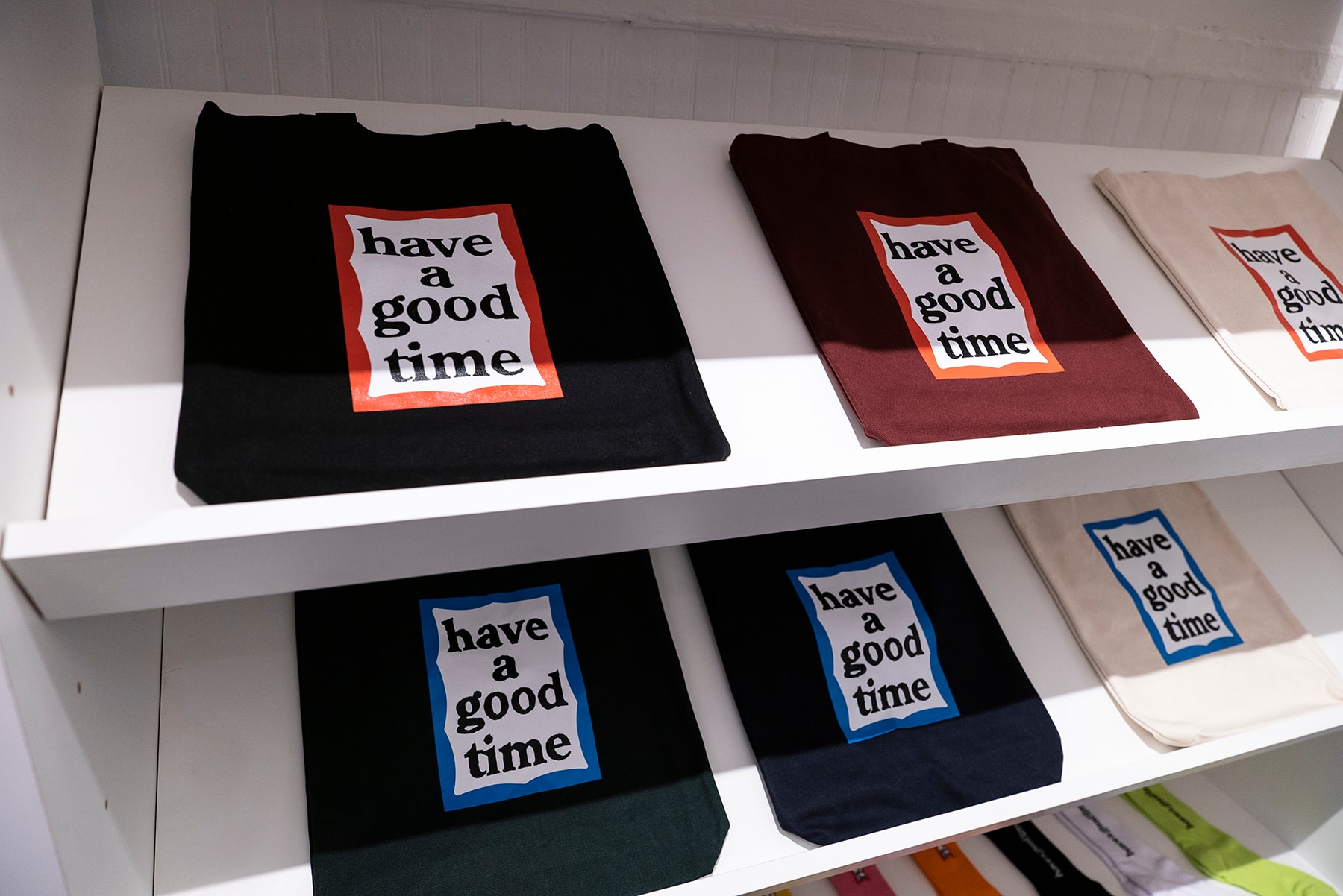 have a good time NYC Store Photos t-shirts hats accessories phone cases logo