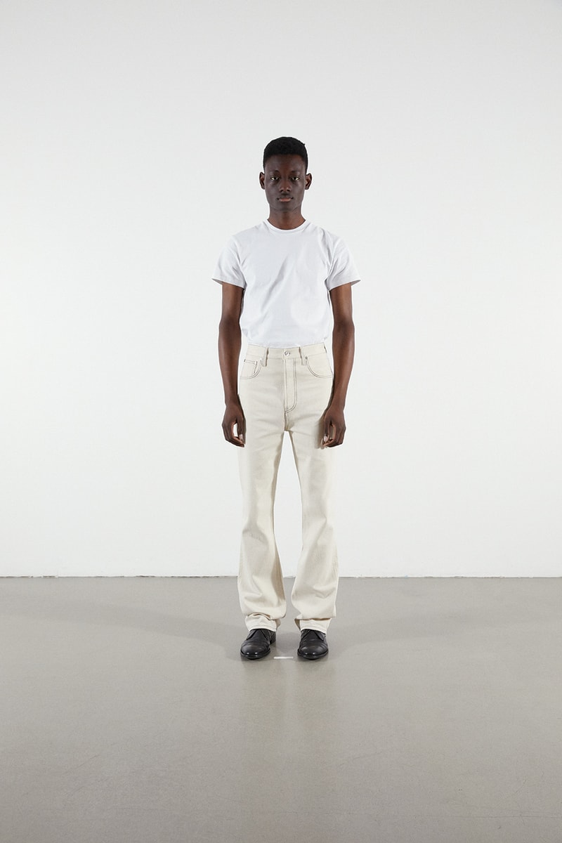 Helmut Lang Jeans Under Construction Launch Denim straight bootcut drainpipe the trucker jacket Brian Roettinger Nocona cowboy boots hand painted Sarah Morris Alix Browne capsule