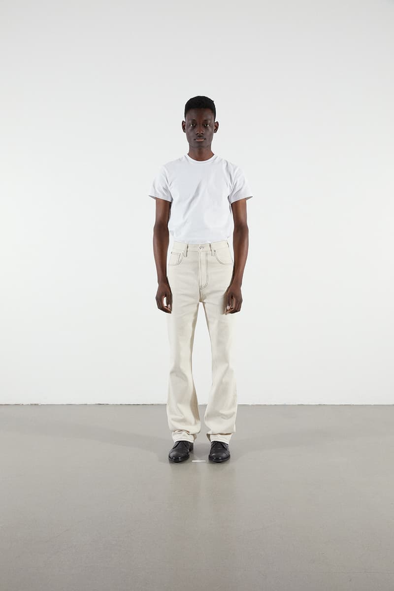 Helmut Lang Jeans Under Construction Launch Denim straight bootcut drainpipe the trucker jacket Brian Roettinger Nocona cowboy boots hand painted Sarah Morris Alix Browne capsule