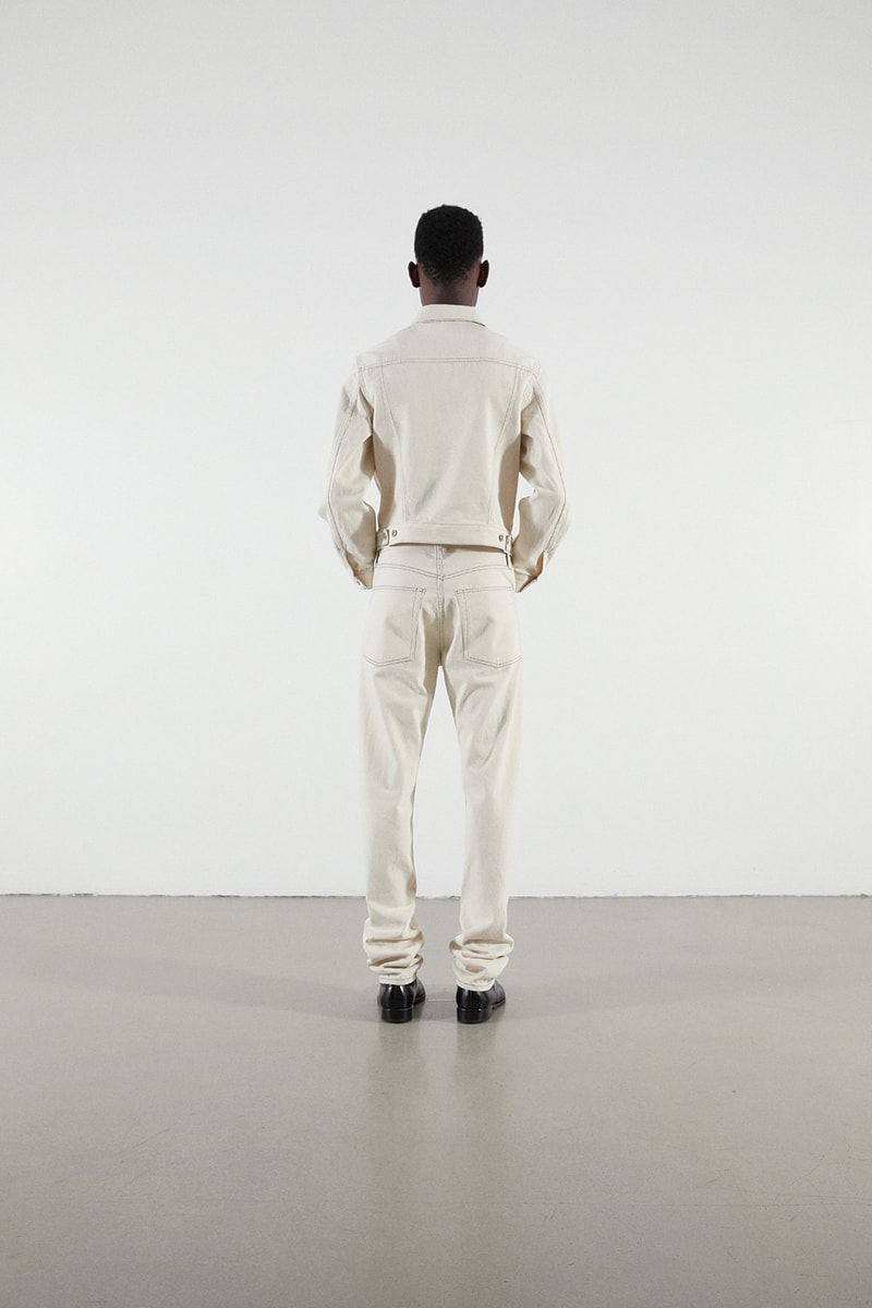 Helmut Lang Jeans Under Construction Launch Denim straight bootcut drainpipe the trucker jacket Brian Roettinger Nocona cowboy boots hand painted Sarah Morris Alix Browne capsule
