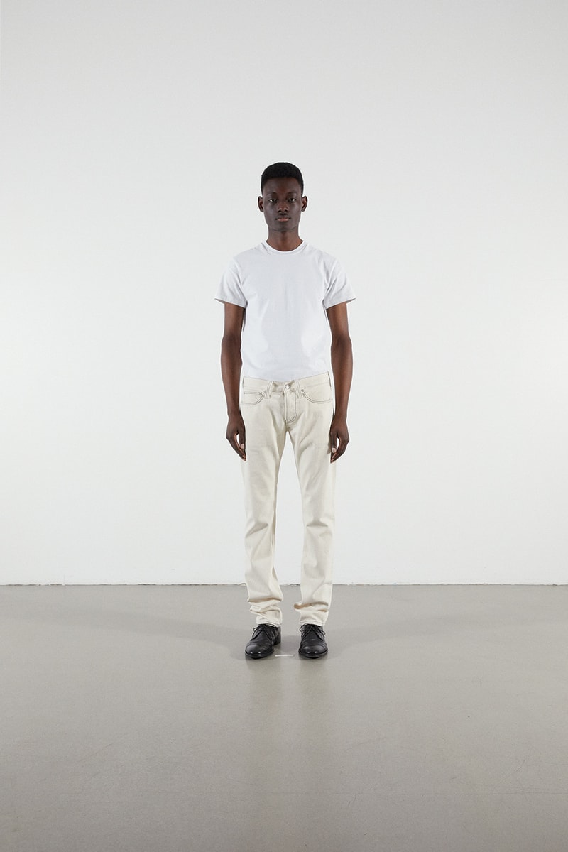 Helmut Lang Jeans Under Construction Launch Denim straight bootcut drainpipe the trucker jacket Brian Roettinger Nocona cowboy boots hand painted Sarah Morris Alix Browne capsule