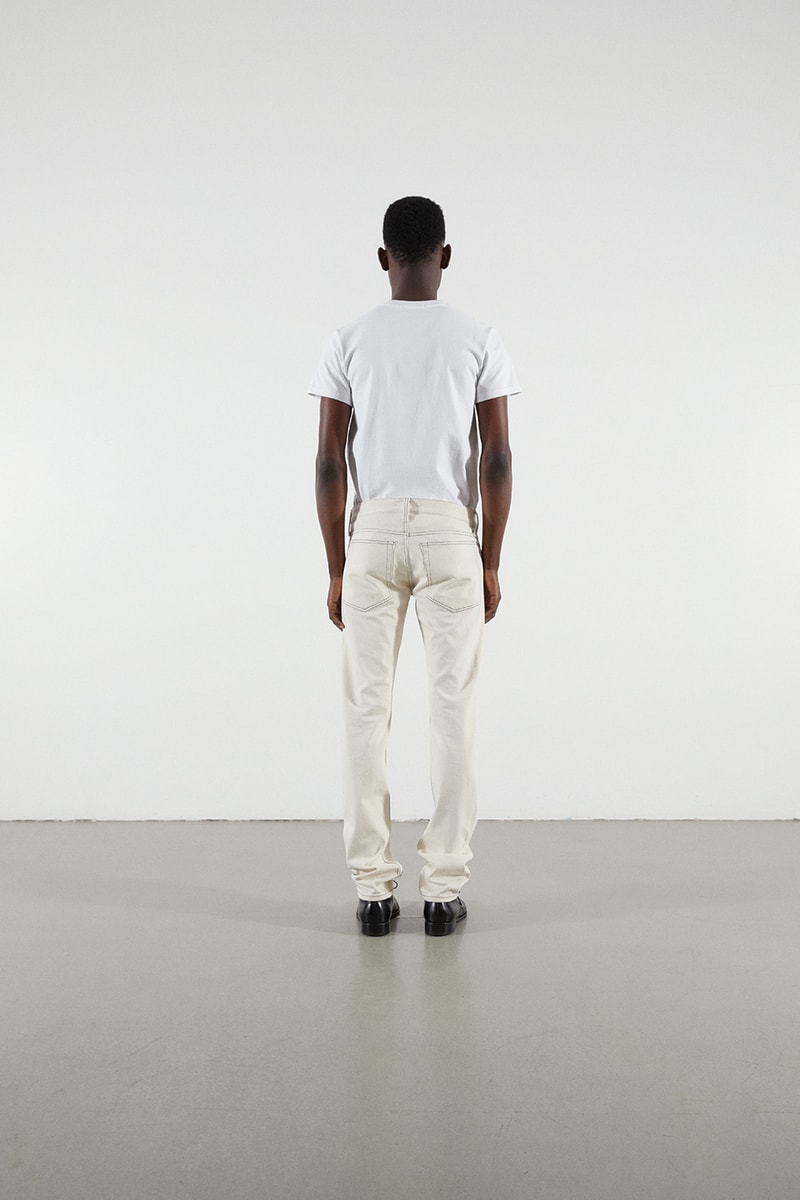 Helmut Lang Jeans Under Construction Launch Denim straight bootcut drainpipe the trucker jacket Brian Roettinger Nocona cowboy boots hand painted Sarah Morris Alix Browne capsule