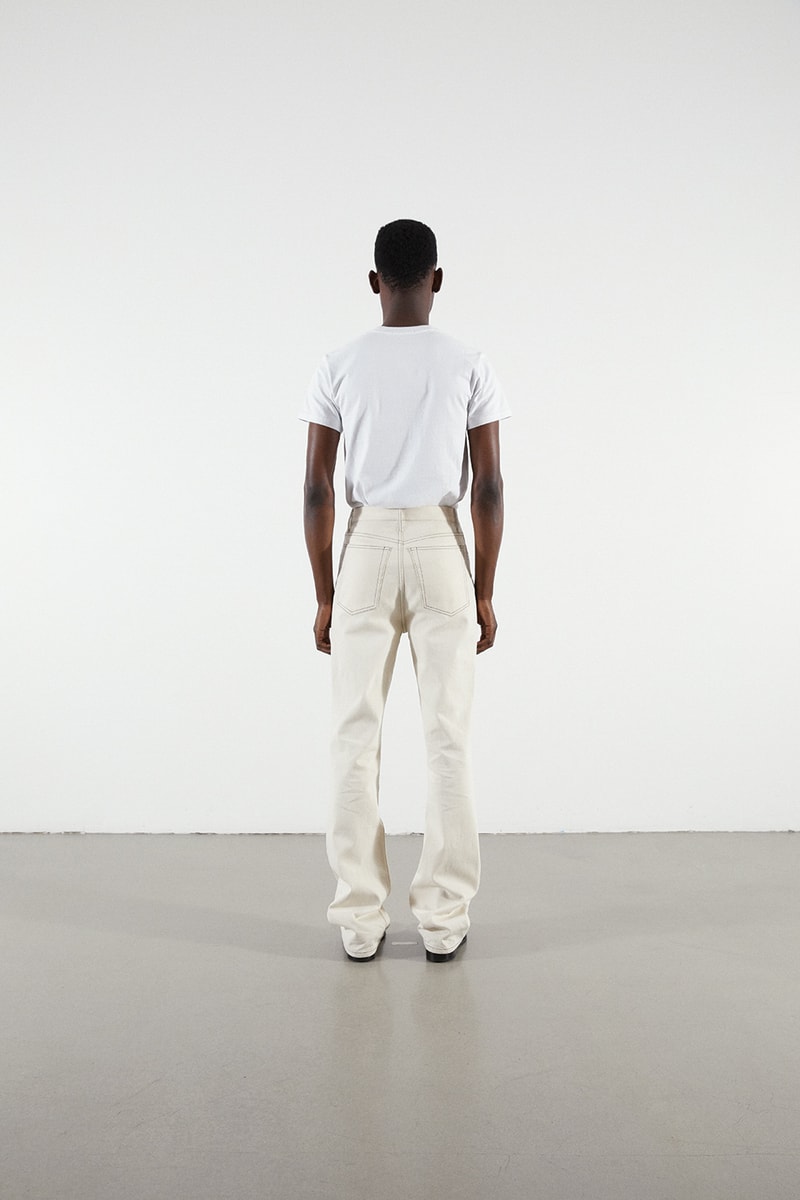 Helmut Lang Jeans Under Construction Launch Denim straight bootcut drainpipe the trucker jacket Brian Roettinger Nocona cowboy boots hand painted Sarah Morris Alix Browne capsule