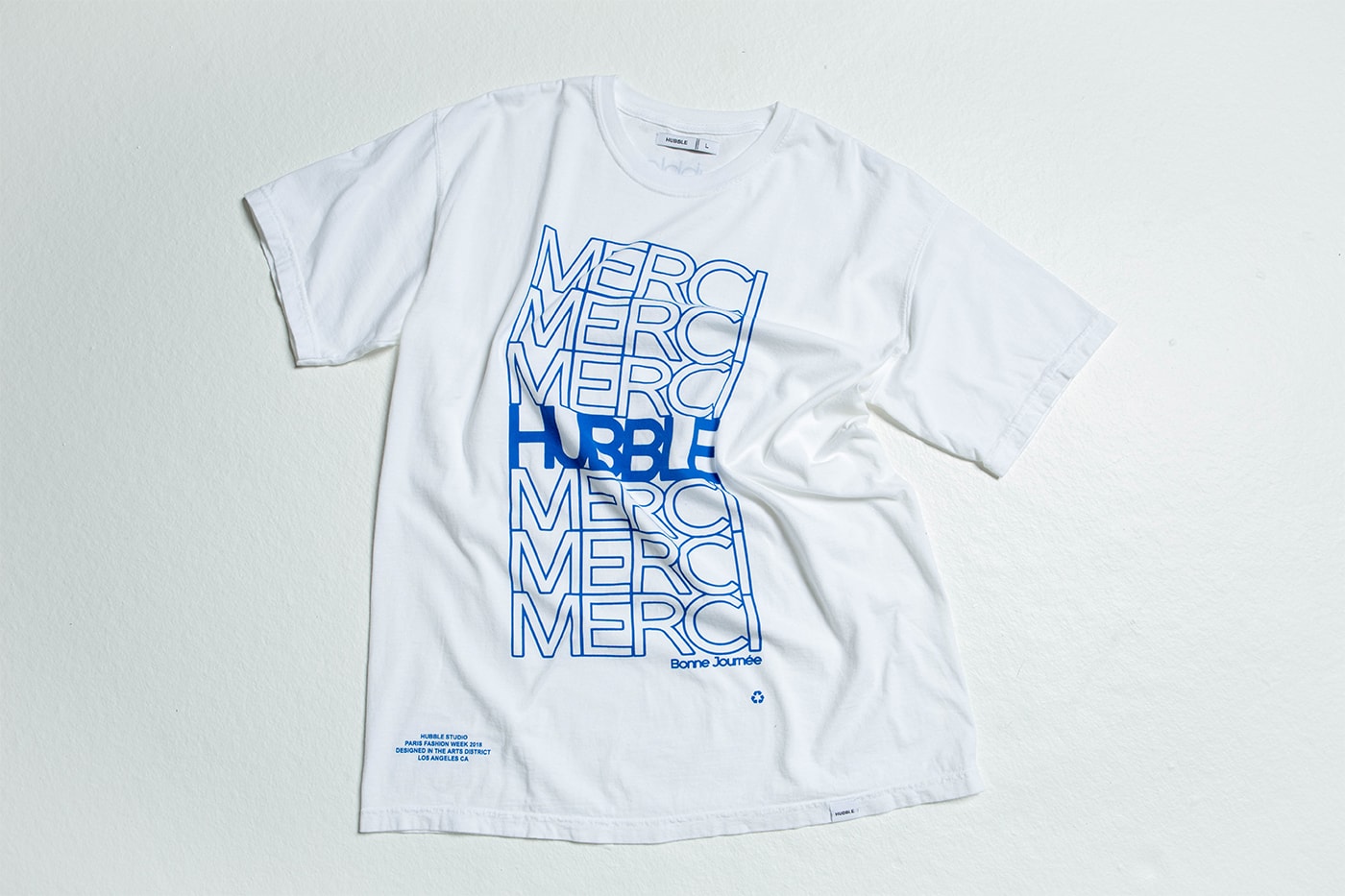 Hubble Studio Paris Fashion Week Merci T-Shirt white blue release info colette