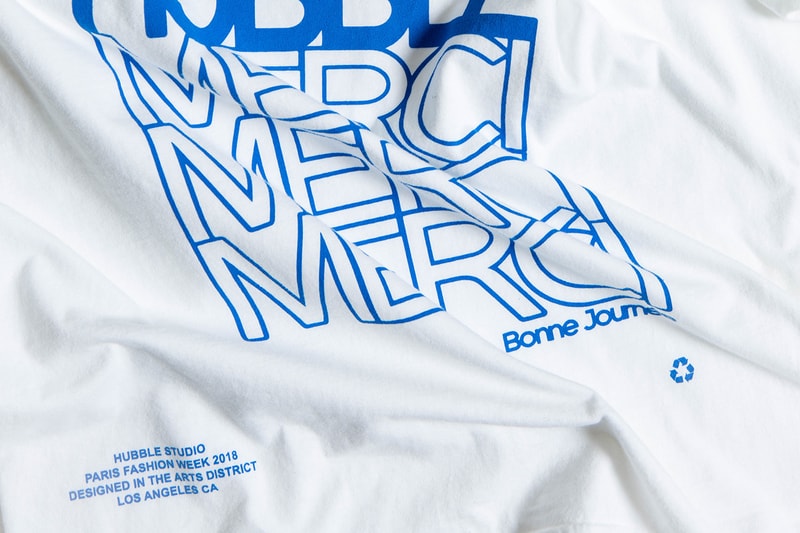 Hubble Studio Paris Fashion Week Merci T-Shirt white blue release info colette
