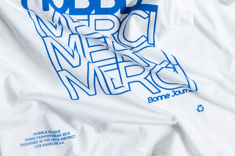 Hubble Studio Paris Fashion Week Merci T-Shirt white blue release info colette