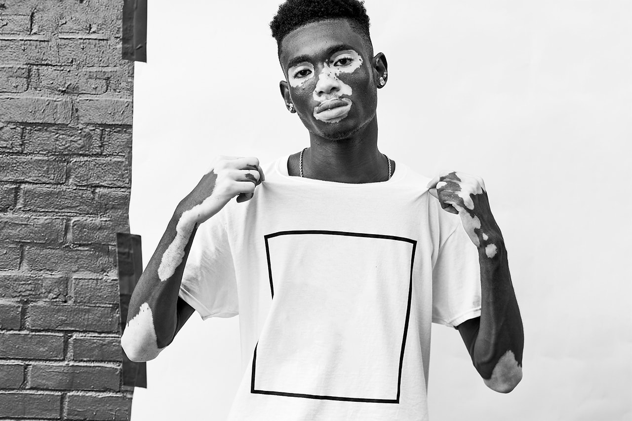Opening Ceremony x Cotton Collab Announcement white tee markers fashion t-shirt box logo new york city marker black square box
