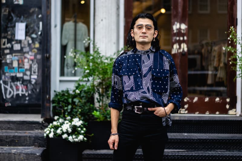 kozaburo akasaka street style snaps canal street pop up fall winter 2018 ghost ranch new mexico japan