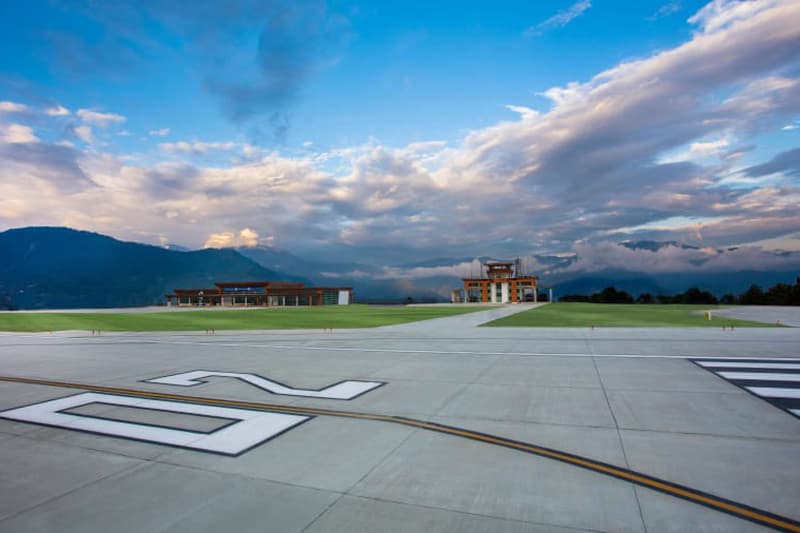 india pakyong airport himalayan mountains