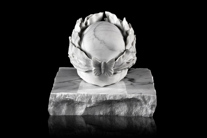 jun cha capo marble skull sculpture artworks art collectible
