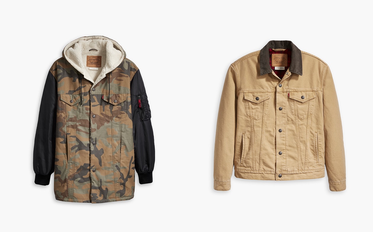 Justin Timberlake x Levi's Fresh Leaves Collection Reveal 501 Hoodie Camo Workwear