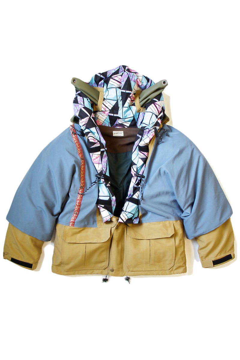 KAPITAL 60 40 Two Tone Kamakura Anorak Blouson Saxophone Gold Kinari Red Blue Beige