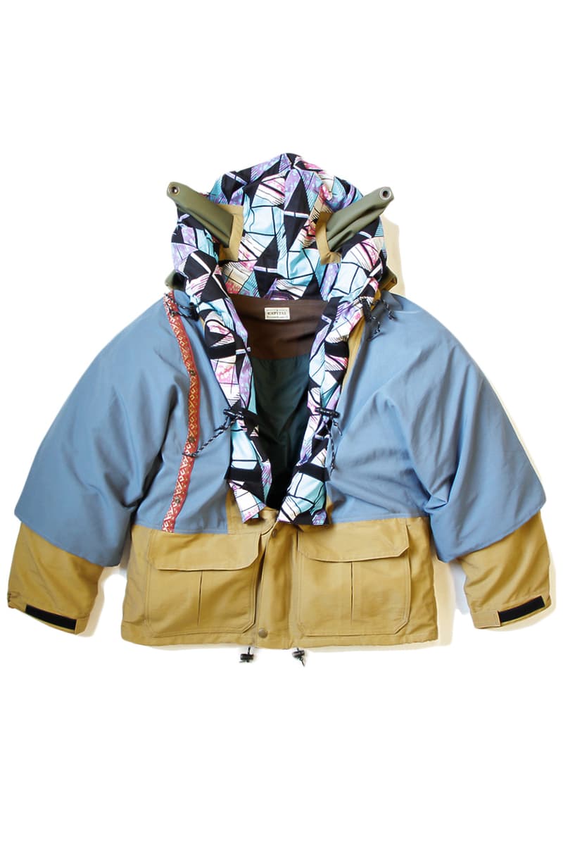 KAPITAL 60 40 Two Tone Kamakura Anorak Blouson Saxophone Gold Kinari Red Blue Beige