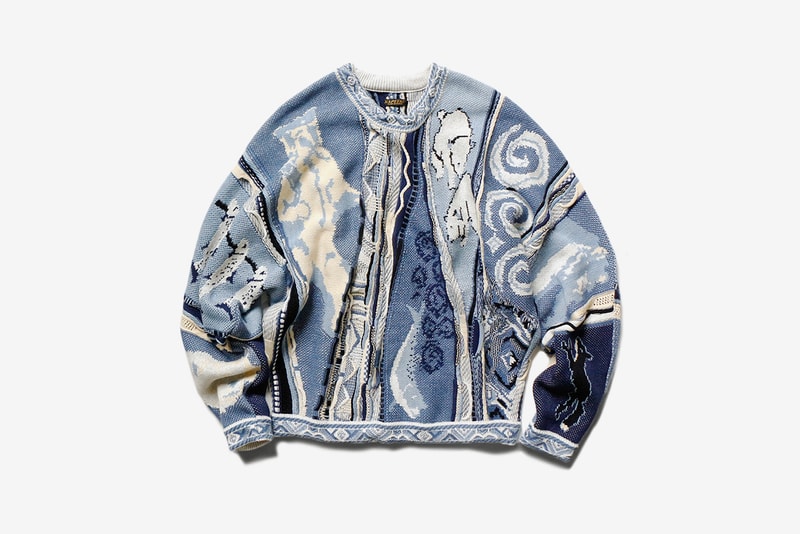 KAPITAL Ainu Gaudy Sweater blue purple release info CHIP SANKE