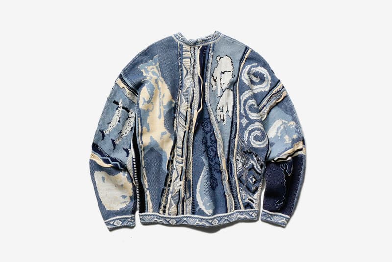 KAPITAL Ainu Gaudy Sweater blue purple release info CHIP SANKE