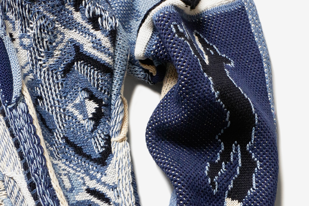 KAPITAL Ainu Gaudy Sweater blue purple release info CHIP SANKE