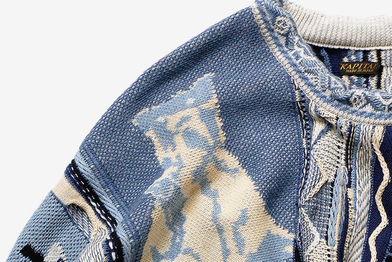 KAPITAL Ainu Gaudy Sweater blue purple release info CHIP SANKE