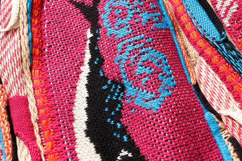 KAPITAL Ainu Gaudy Sweater blue purple release info CHIP SANKE