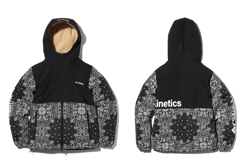 Kinetics Columbia Jacket Collection Release Outerwear clothing Japan fashion prints patterns winter fall collaboration 2018 tokyo