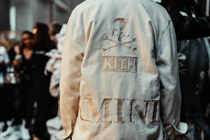 kith park fall winter 2018 runway show collection backstage closer look versace sneakers jacket hat shirt branding logo ronnie fieg