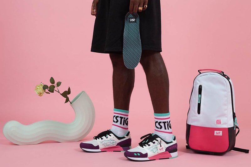 la mjc asics gel lyte iii 2018 september footwear sneakers purple grey white pink teal black