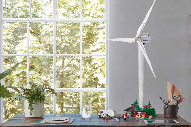 LEGO Fully Functioning Wind Turbine Set NYC climate week sustainably sourced renewable energy