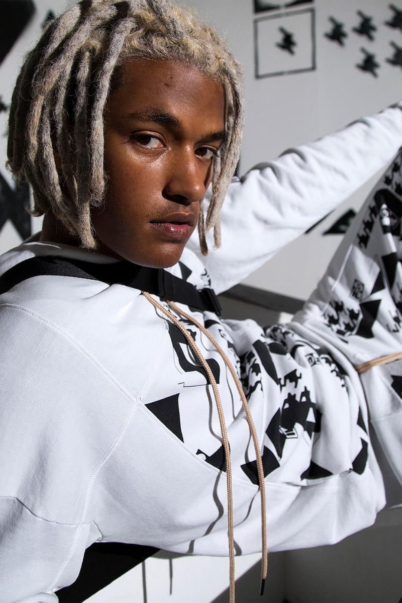 Liam Hodges Fila Fall/Winter 2018 Lookbook Fashion Clothing Cop Purchase Buy Dover Street Market London Selfridges Disruptor 2 II London Fashion Week Magic Line