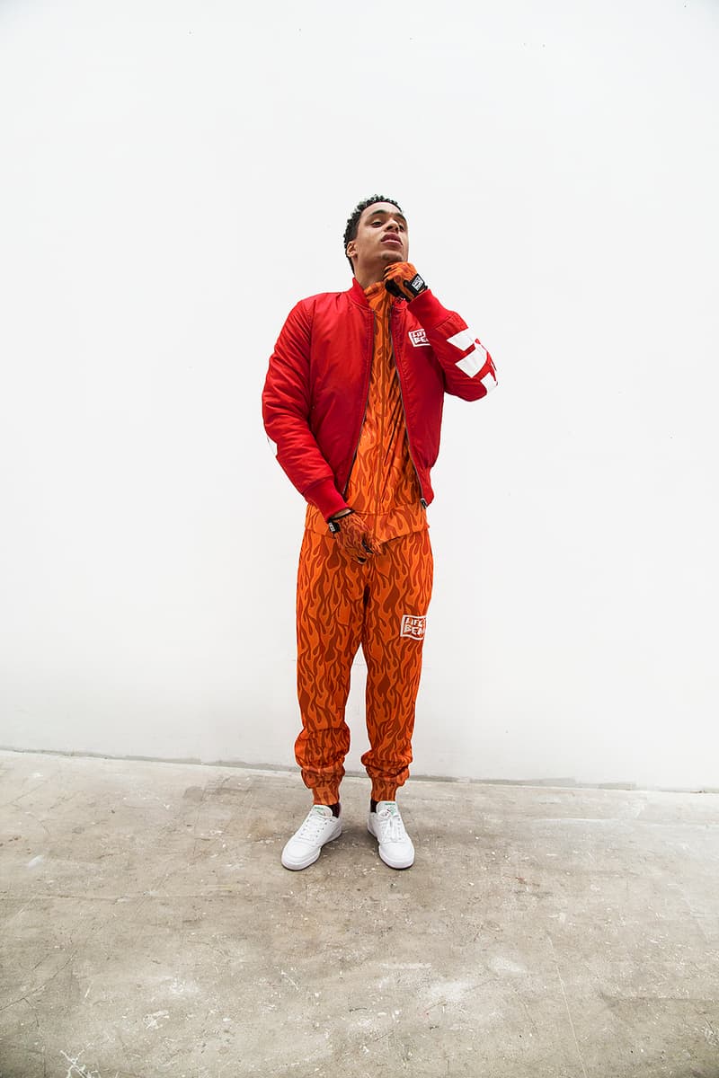 Life's a Beach lookbook fall winter 2018 collection london greg finch red orange blue tie dye flannel middle finger print pattern logo sweatsuit fleece hoodie t shirt september 20 2018 drop release date