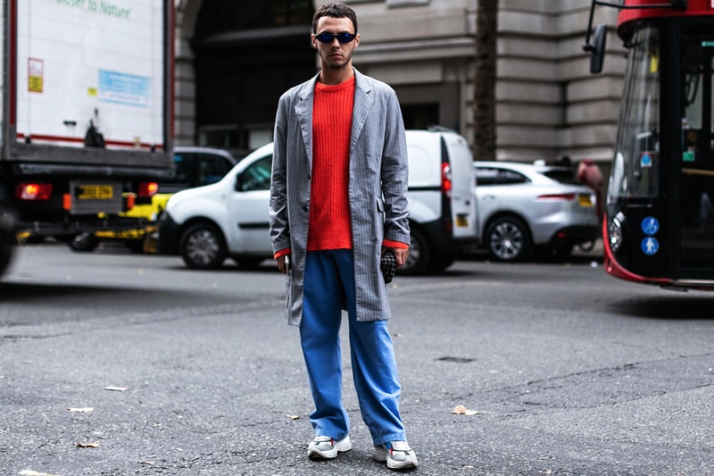 London Fashion Week Spring Summer 2019 Street Style plaid floral prints prada nike christian dior acne gucci fendi streetsnaps
