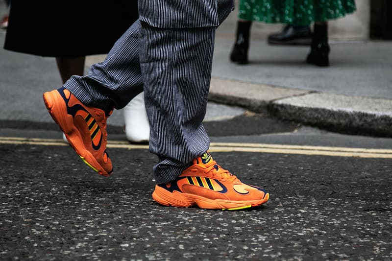 London Fashion Week Spring Summer 2019 Street Style plaid floral prints prada nike christian dior acne gucci fendi streetsnaps