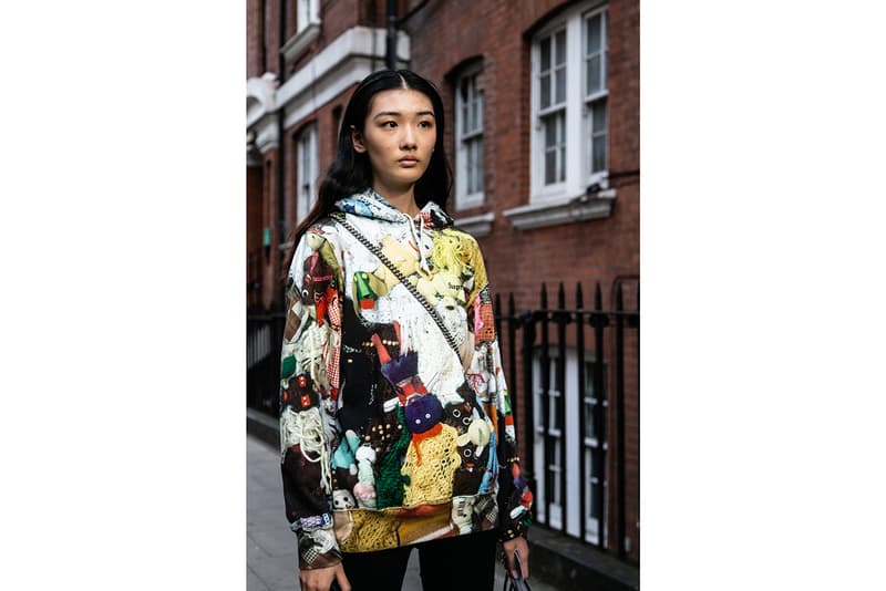 London Fashion Week Spring Summer 2019 Street Style plaid floral prints prada nike christian dior acne gucci fendi streetsnaps